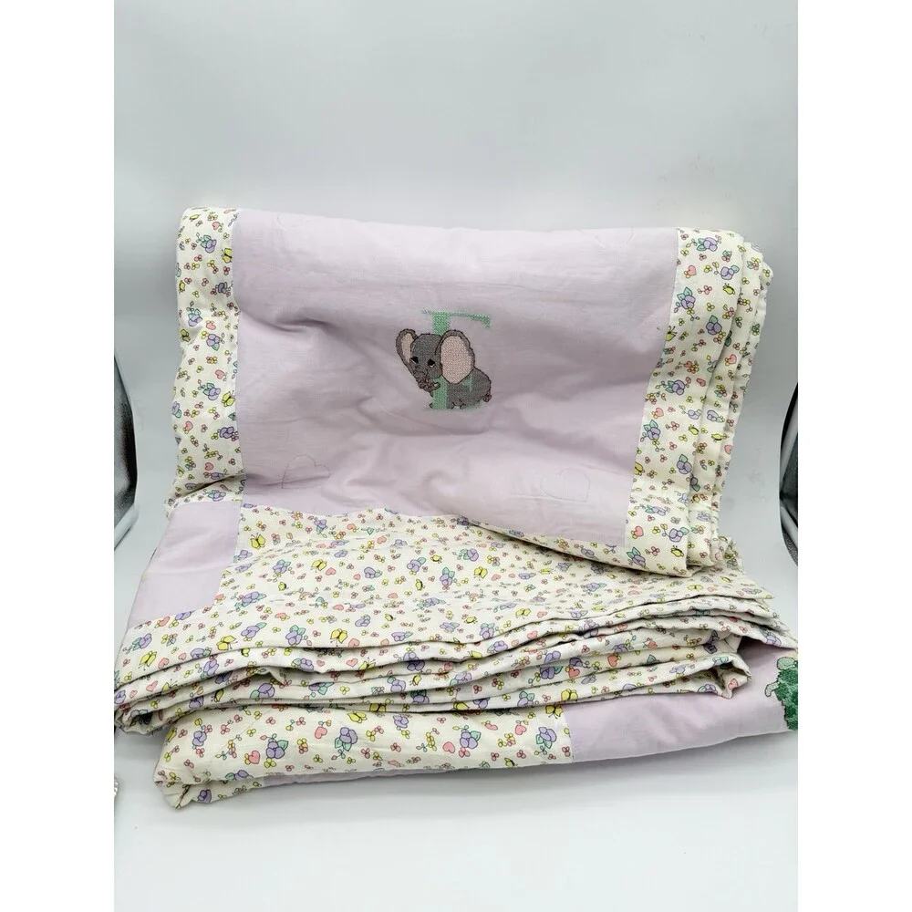 Precious Moments bedding PMI Spectrix patchwork cross-stitch comforter full